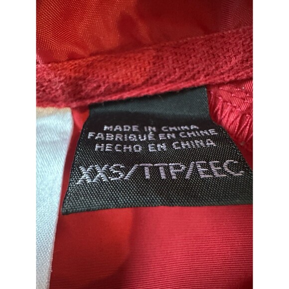 Pokémon Trainer Unisex Windbreaker Raincoat Size XXS Red White front zip pocket - Picture 4 of 9